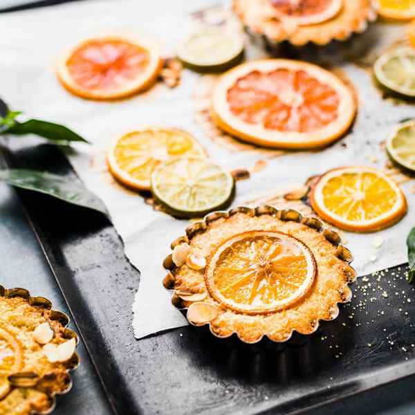 photographe culinaire tartelettes agrumes orange