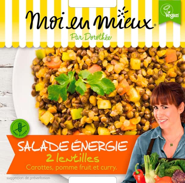 photographe culinaire moi en mieux packaging vegan salade lentille