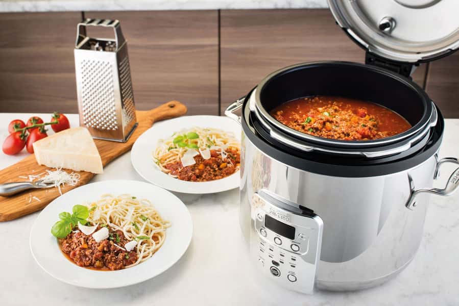 photographe culinaire all clad mijoteuse bolognese inox
