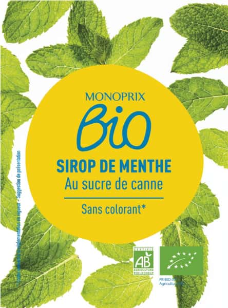 photographe culinaire monoprix bio sirop menthe