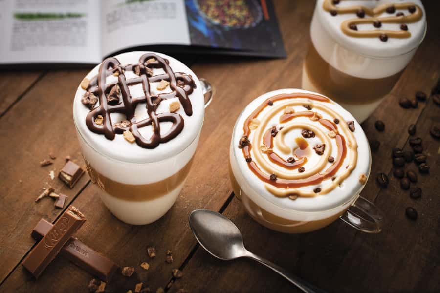 photographe culinaire nestle professional ambiance cafe topping
