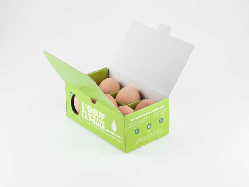 photographe culinaire poulehouse oeuf packaging ouvert