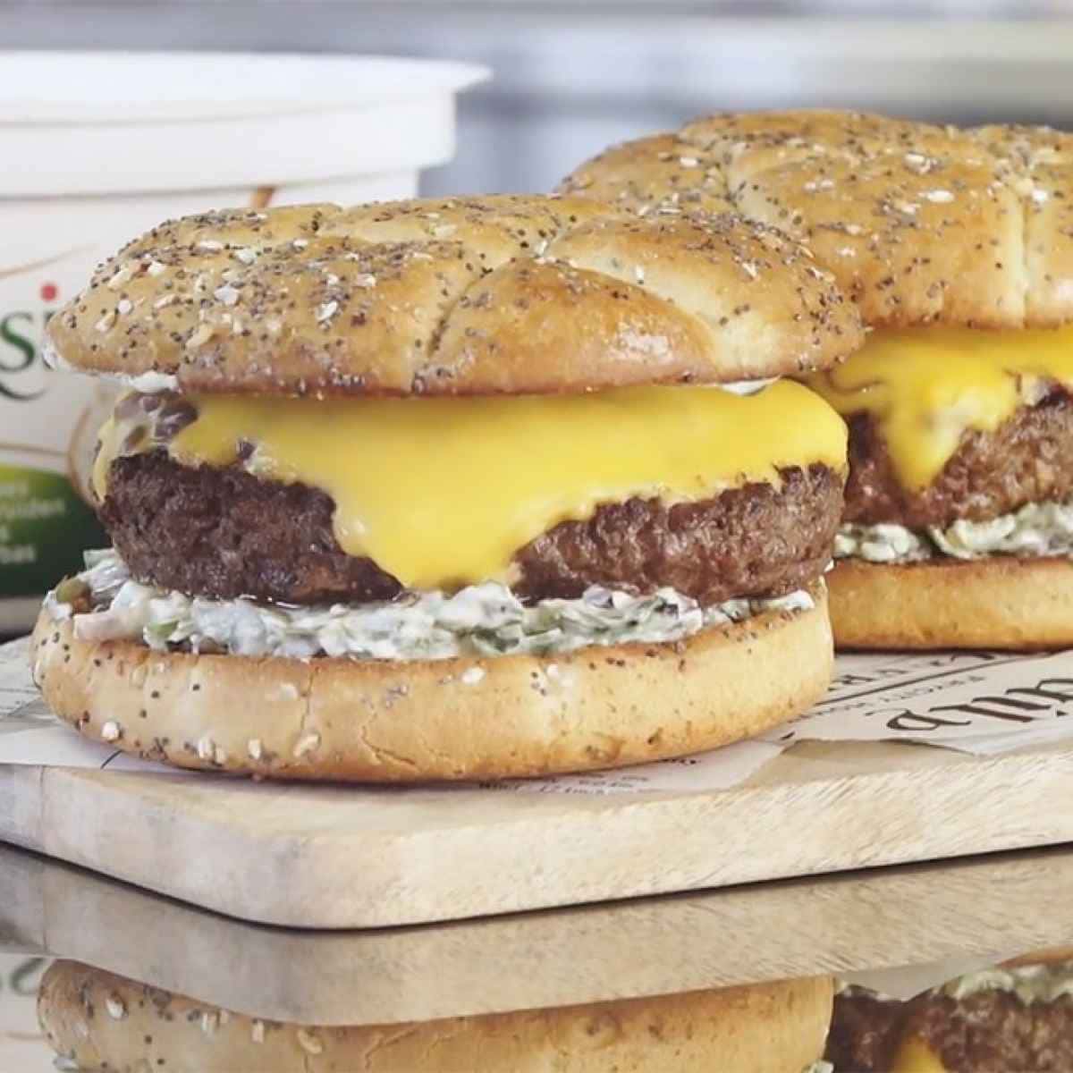 photographe video culinaire bel boursin burger